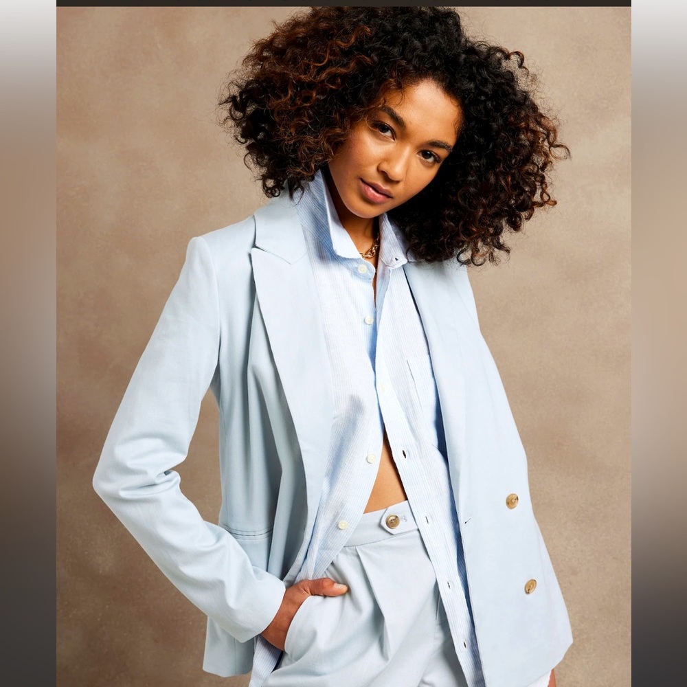 NWT Banana Republic Linen Pink Blazer